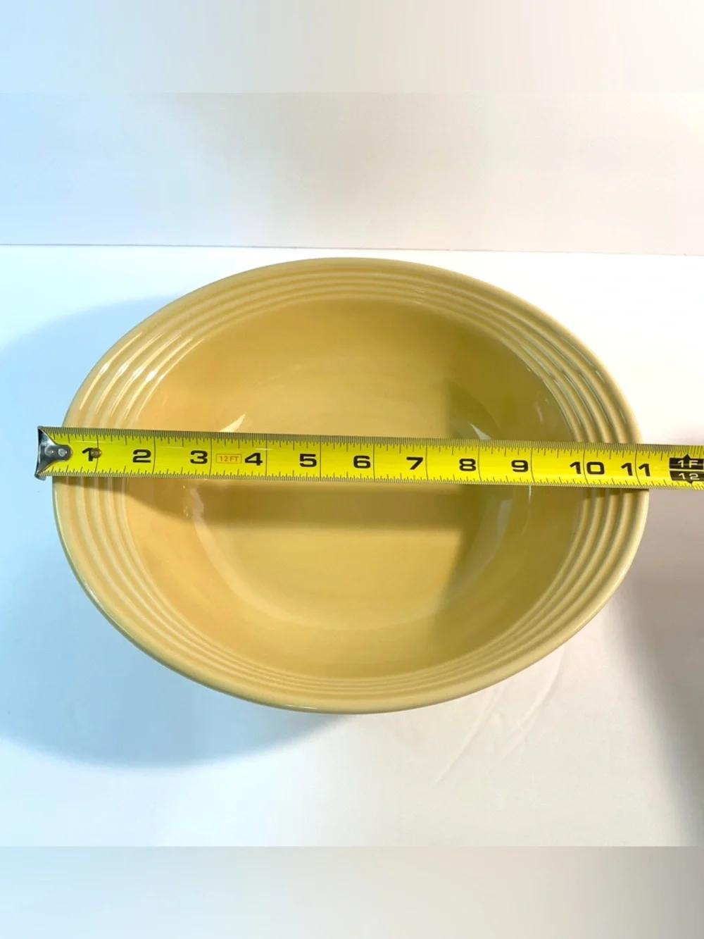 Oneida Culinaria Soft Butter Yellow 11” Oval Stoneware Vegetable Serving Bowl